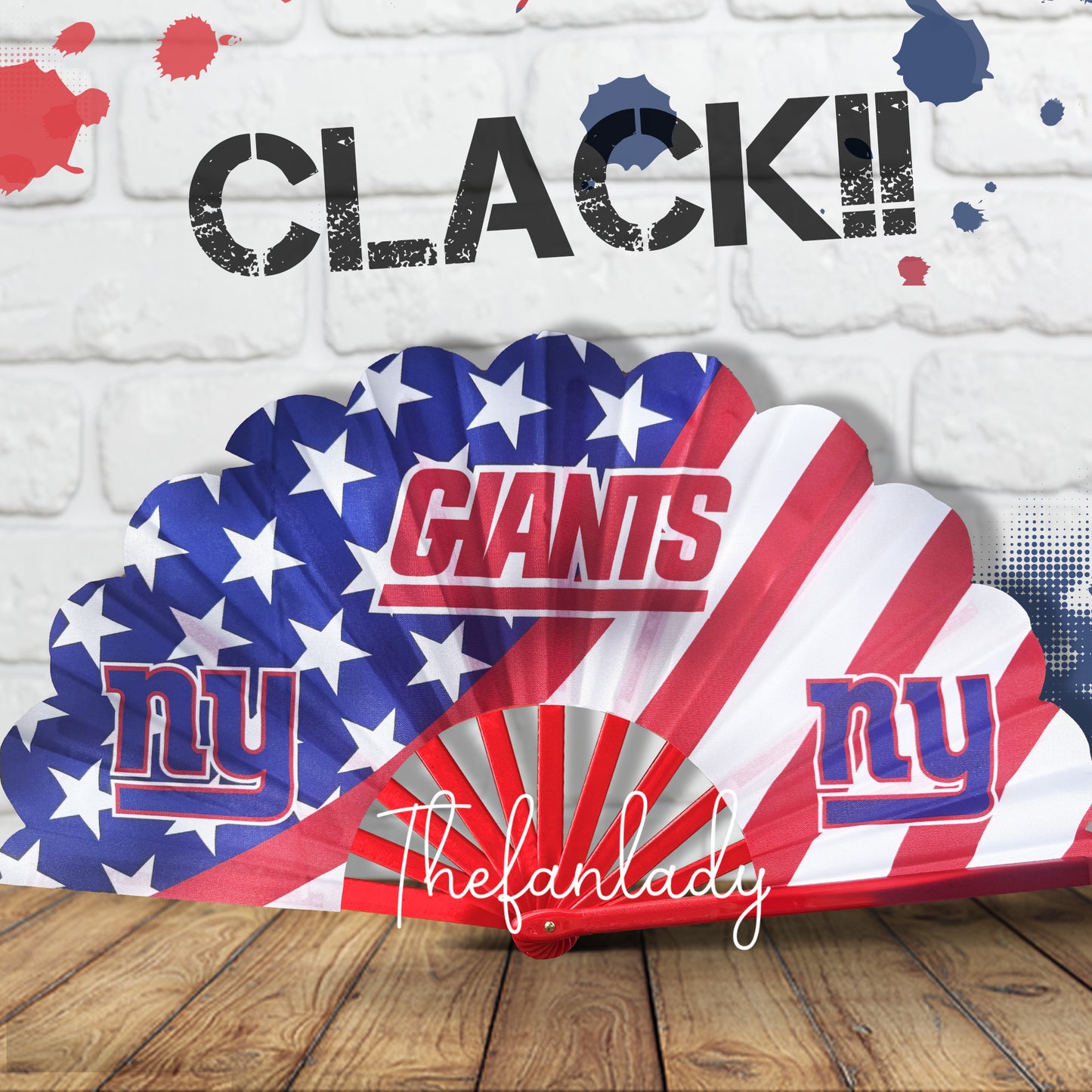 Giants Handheld Folding Fan, New York Football Fan Gift