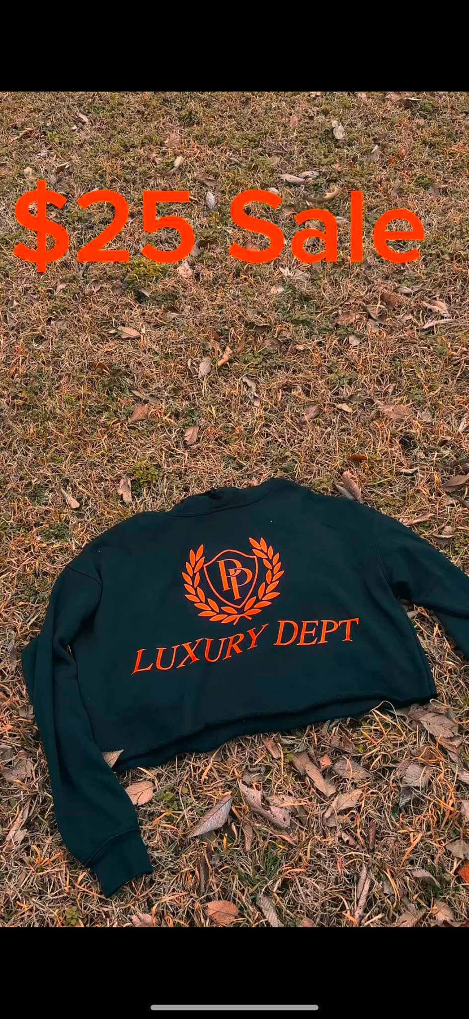 Luxury Dept Crop Hoodie - 1