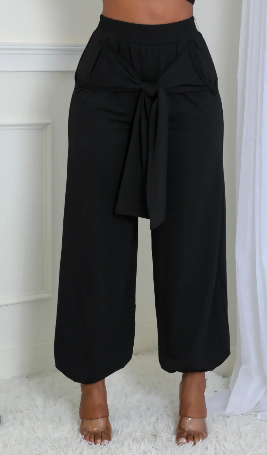 All Tied Up Jogger Pants ( black)  - 1