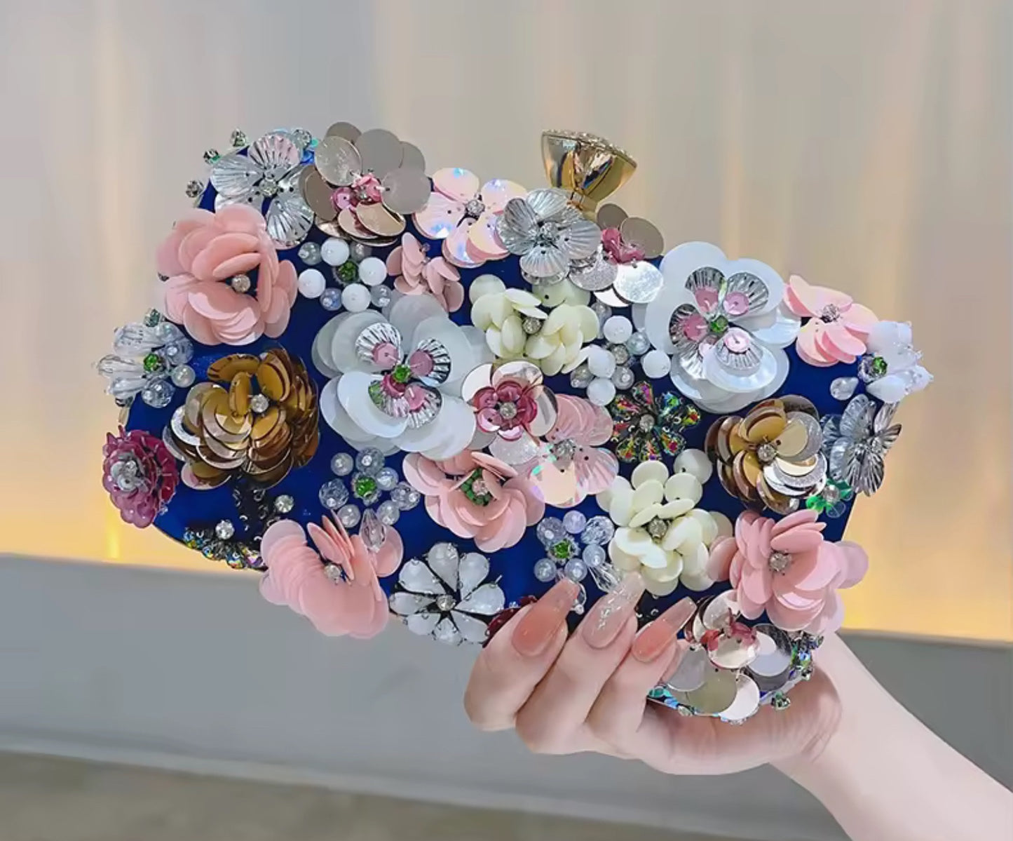 Flower Clutch Purse / Evening Bag / Women Purse