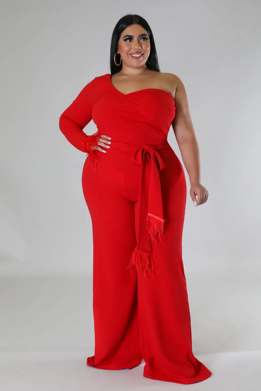 Classy Red Jumpsuit