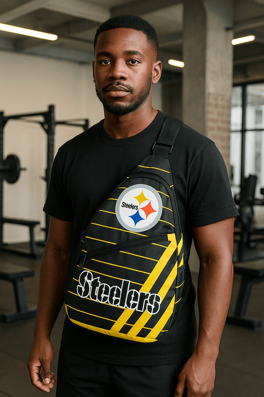 Pittsburgh Steelers Crossbody Sling Bag - Black NFL Shoulder Bag