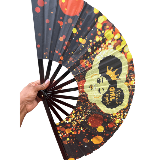 Black Girl Magic Clack Fan: Melanin Poppin' Folding Fan