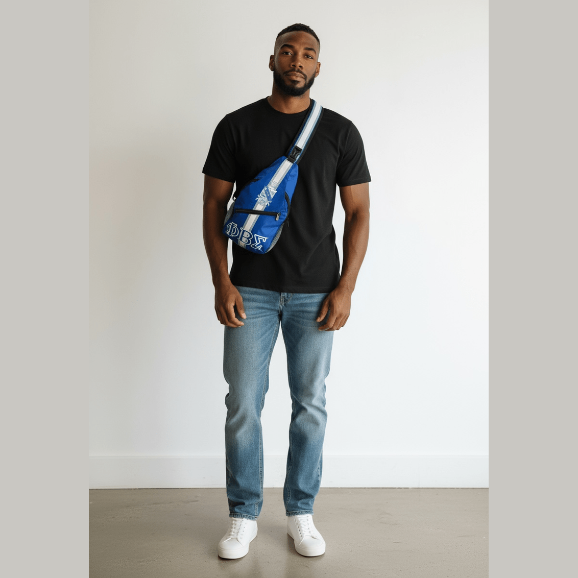 Phi Beta Sigma Crossbody Sling Bag - Royal Blue ΦΒΣ Shoulder Bag