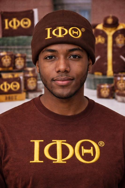 Iota Phi Theta Embroidered Beanie Knit Hat