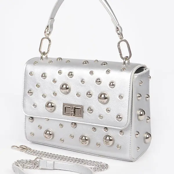 Silver Studded Handbag