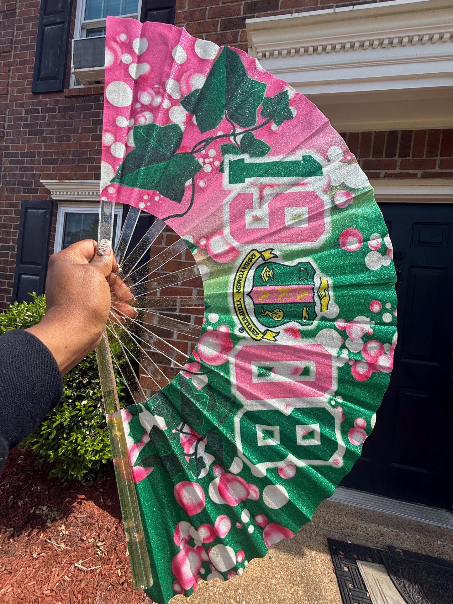 Glitter! AKA Handheld Folding Fan Sorority Clack Fan