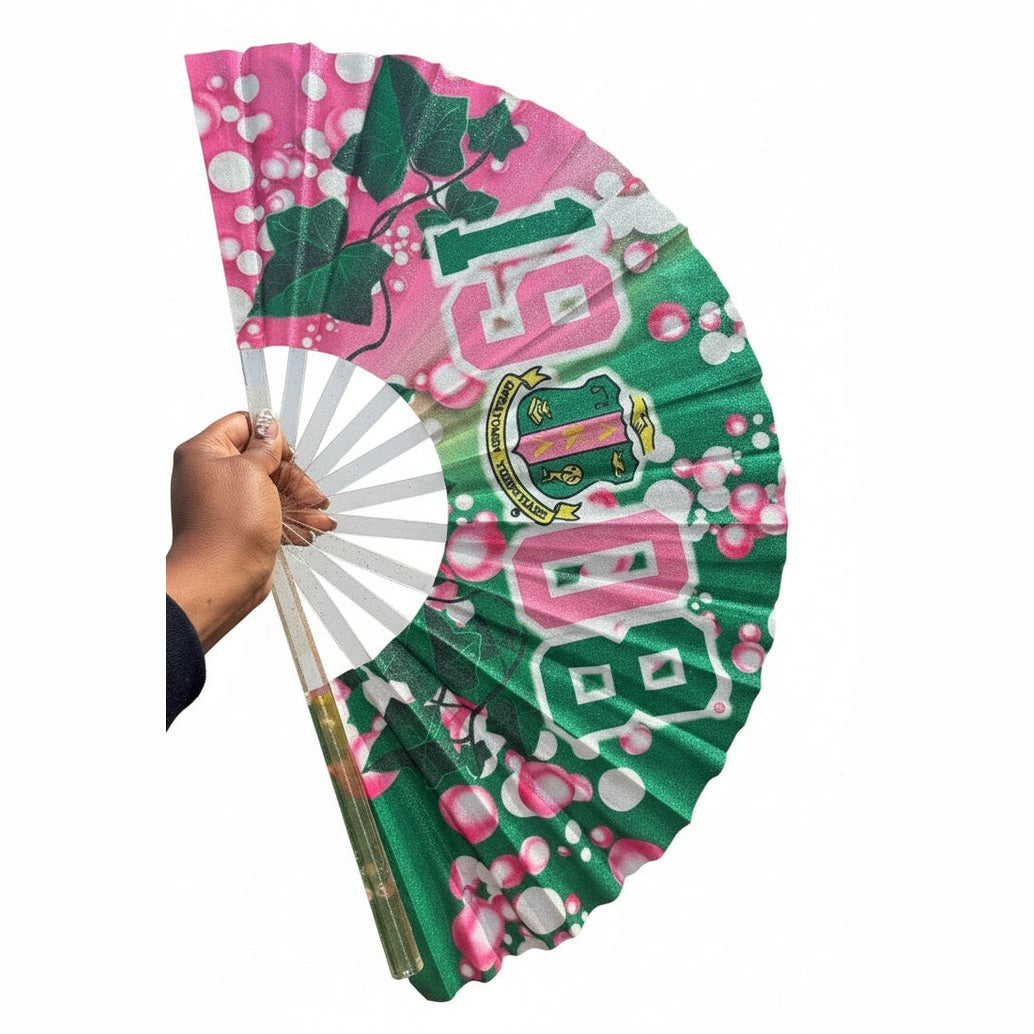 Glitter! AKA Handheld Folding Fan Sorority Clack Fan
