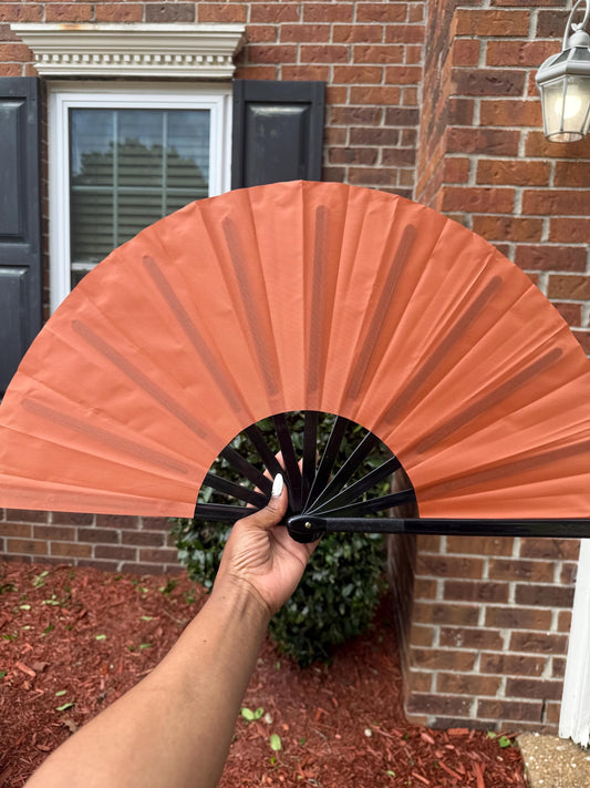 Brown Folding Hand Clack Fan