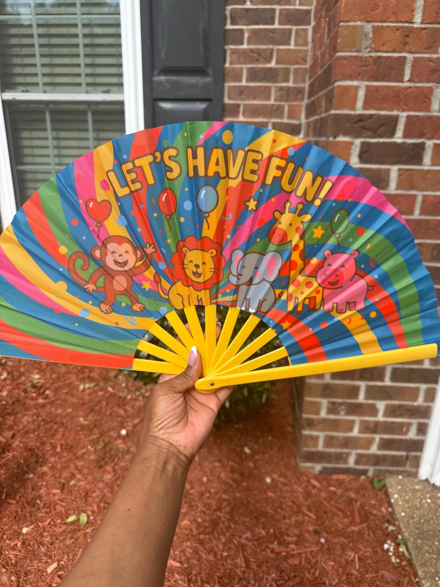 Party Animal Folding Hand Clack Fan for kids