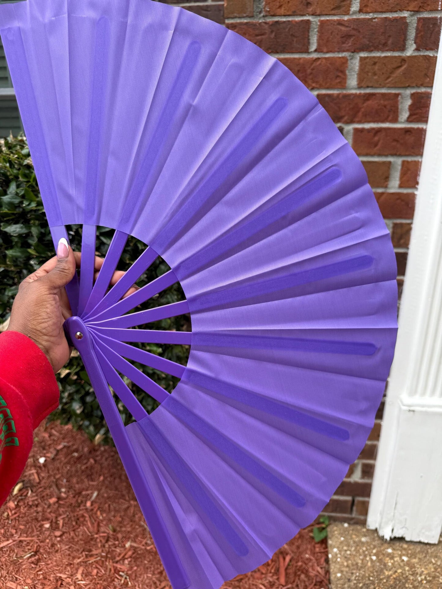 Purple Folding Hand Clack Fan