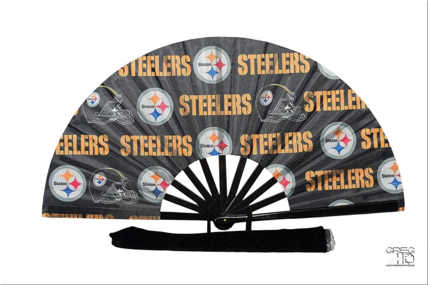 Pittsburgh Steelers Hand Fan - Steelers Team Fan, NFL Steelers Fan, Folding Hand Fan, Decorative Clack Fan, Handheld Fan, Sports Hand Fan