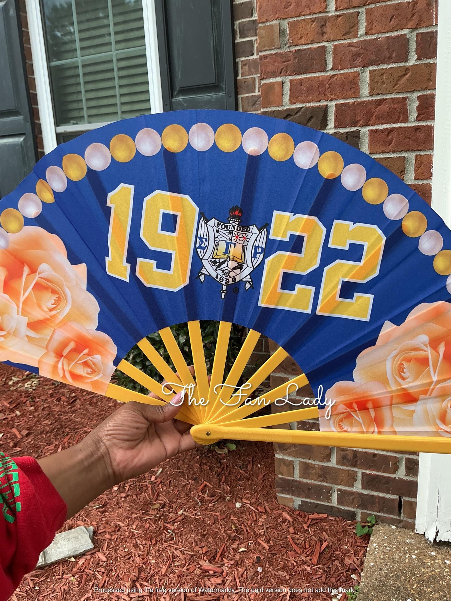 Sigma Gamma Rho Hand Clack Fan Since 1922 | SGRho Folding Fan | Sorority Greek Paraphernalia