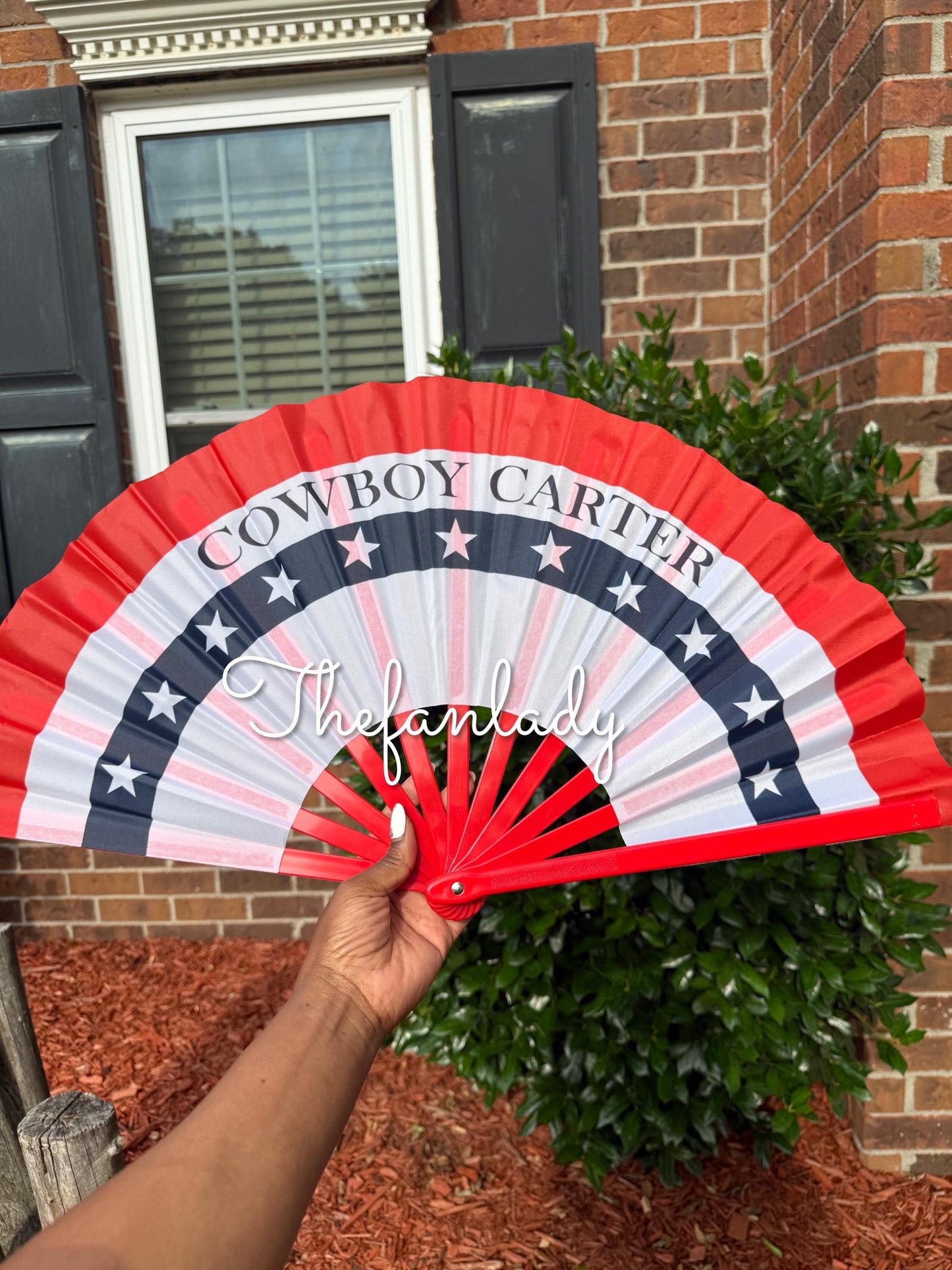 Cowboy Carter themed folding Clack Fan- Double Sided!