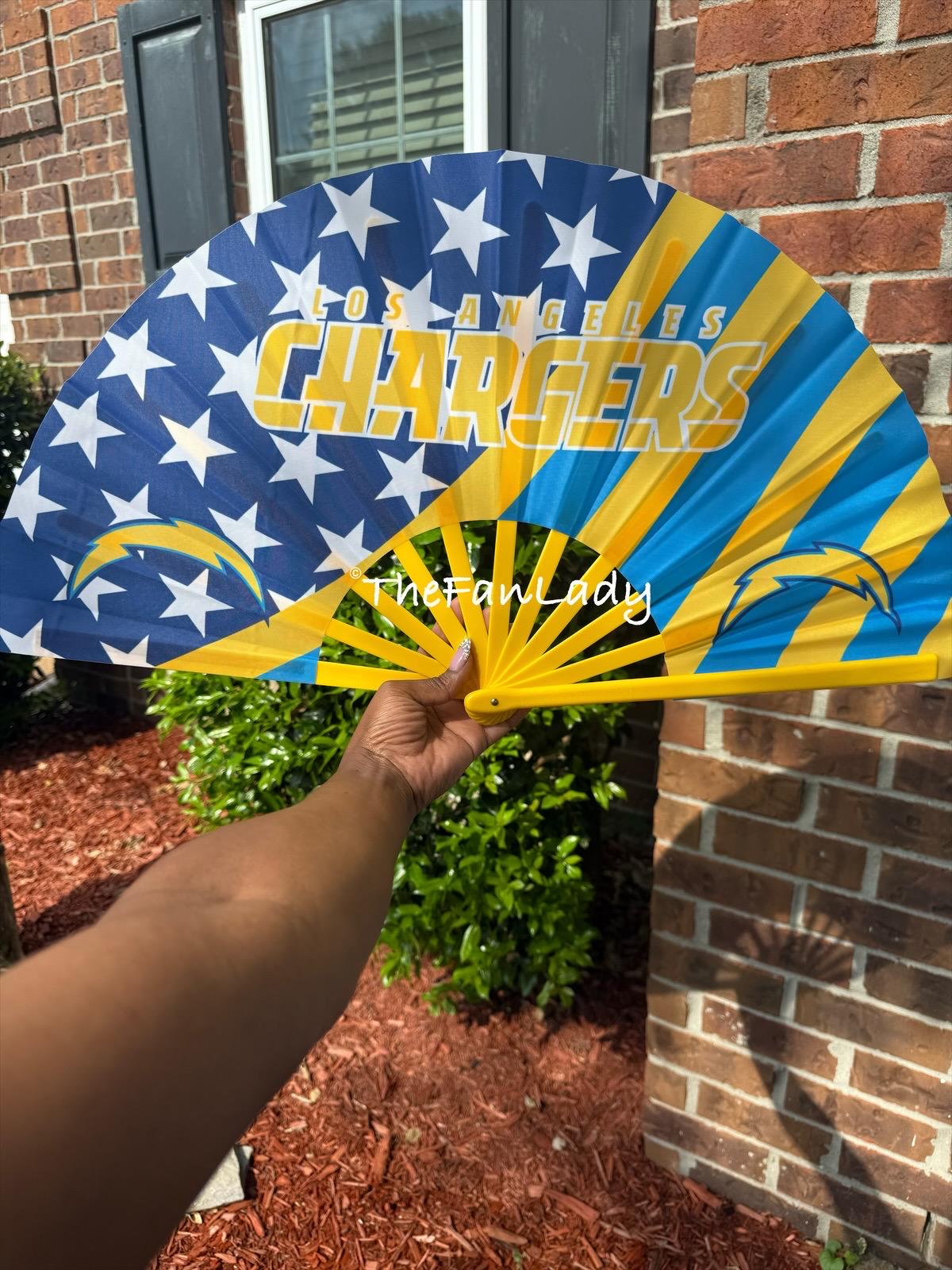 Los Angeles Chargers Folding Hand Fan | Custom Sports Fan | Game Day Accessory | NFL Clack Fan