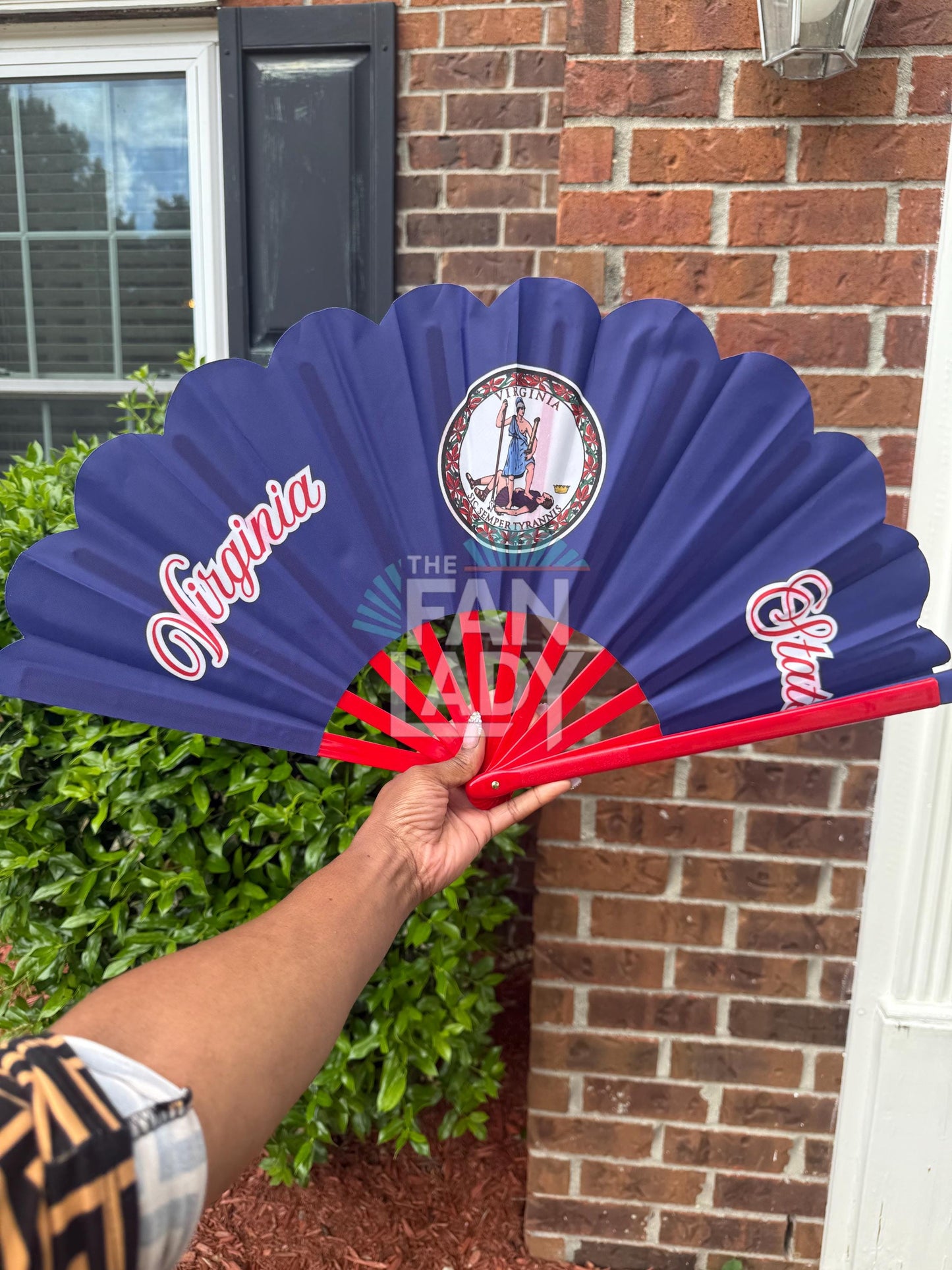 Virginia Folding Fan, VA State Flag Hand fan