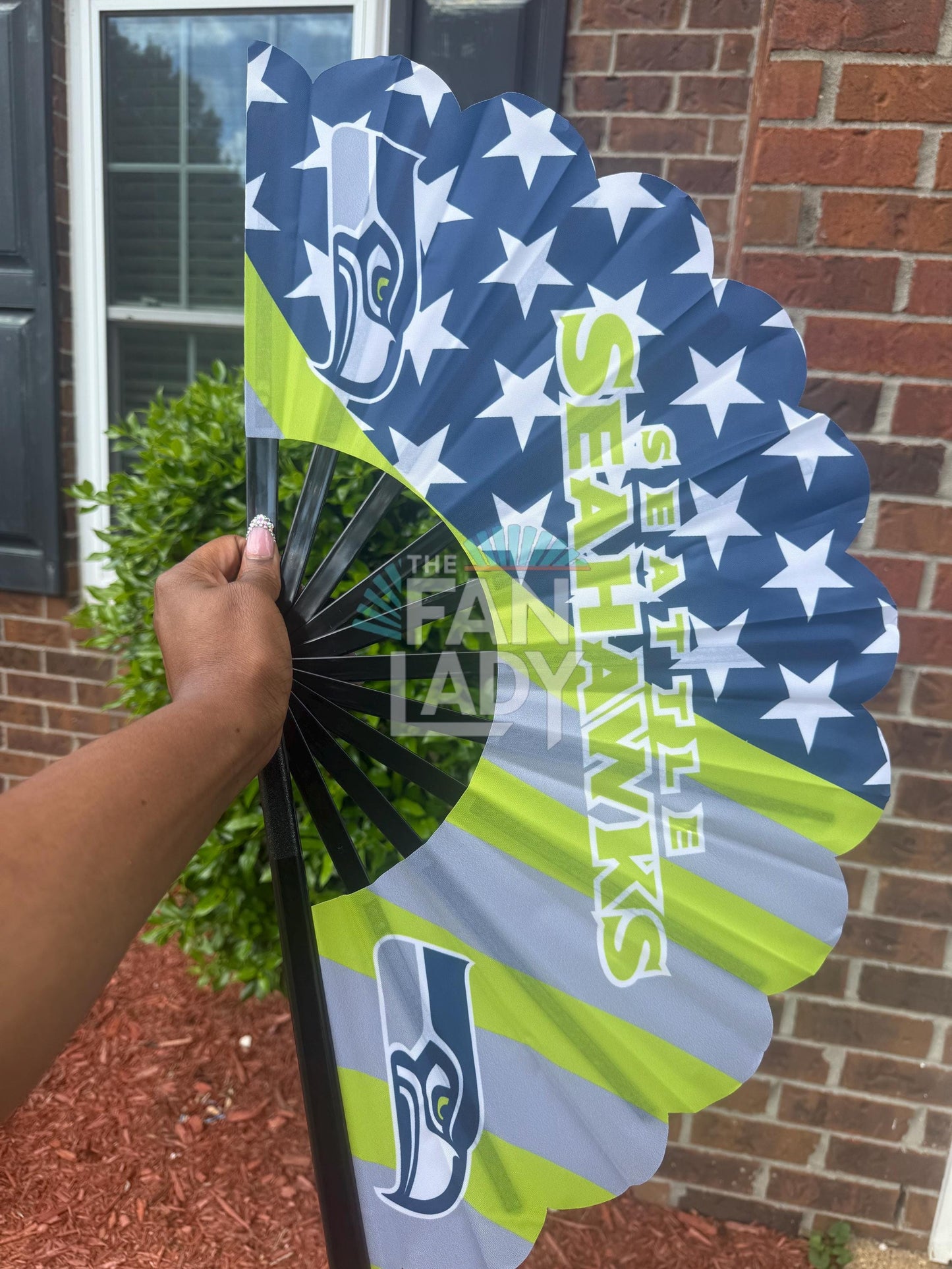 Seattle Seahawks Folding Hand Fan, Football Game Day Fan
