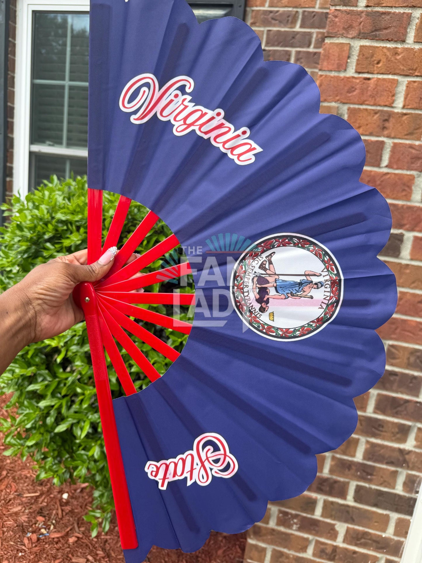 Virginia Folding Fan, VA State Flag Hand fan