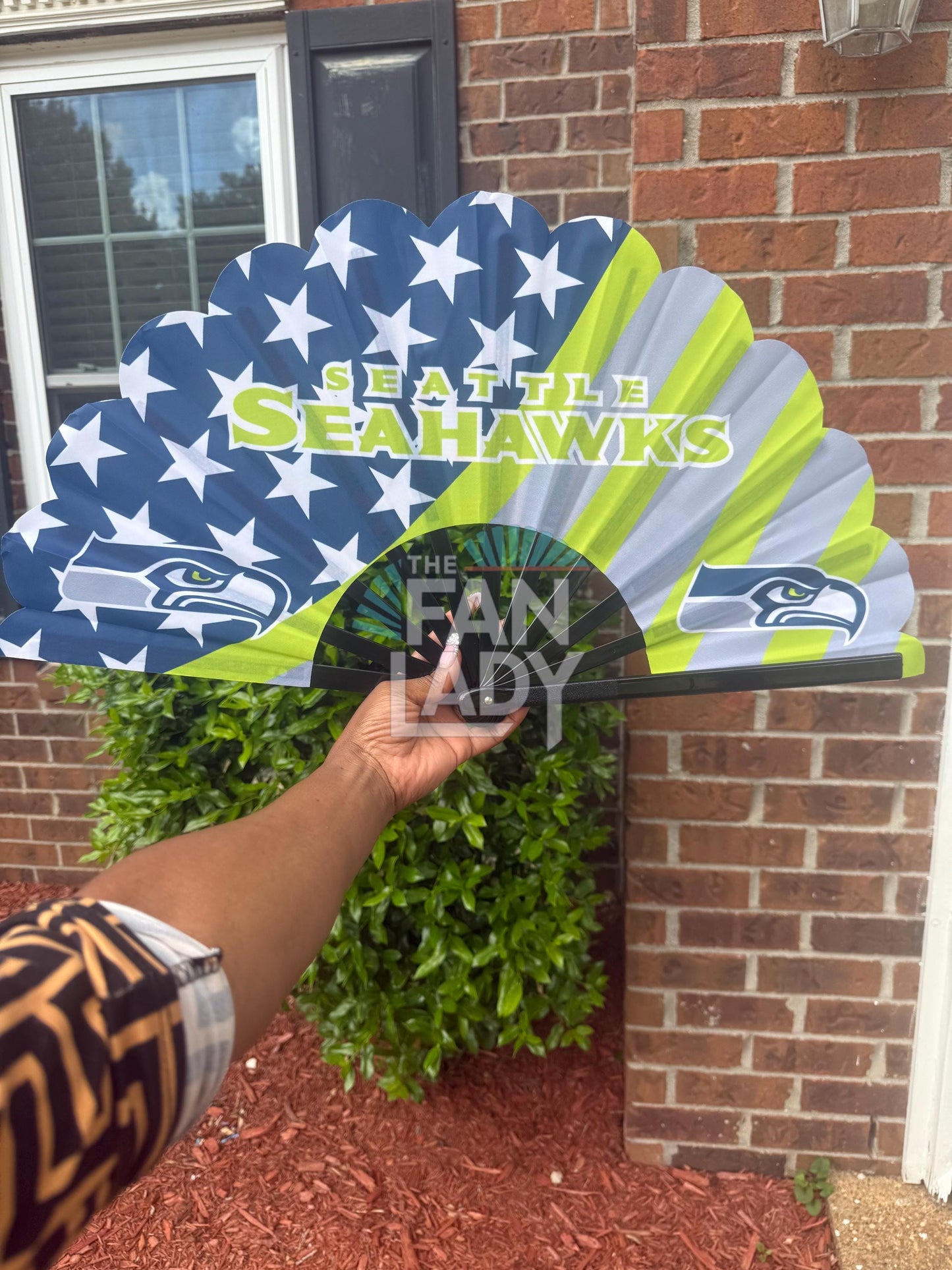 Seattle Seahawks Folding Hand Fan, Football Game Day Fan