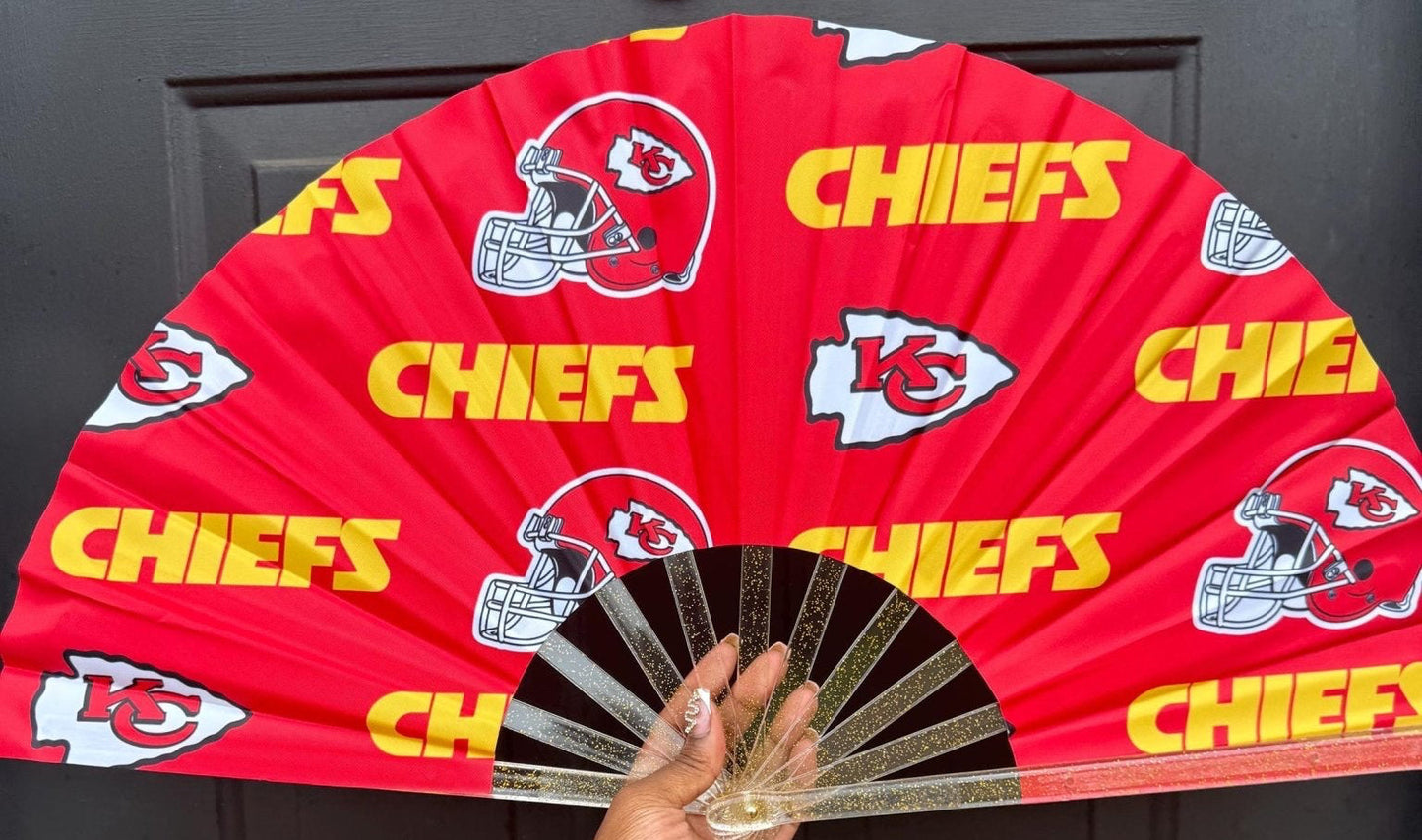 Kansas City Chiefs Folding Hand Fan: NFL Football Game Day Accessory