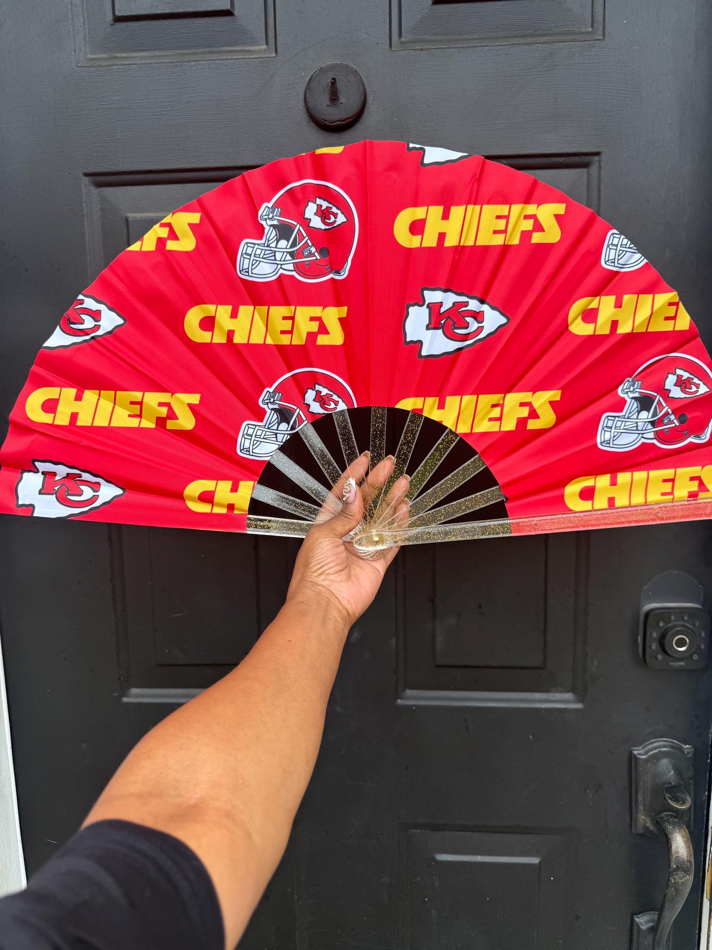 Kansas City Chiefs Folding Hand Fan: NFL Football Game Day Accessory