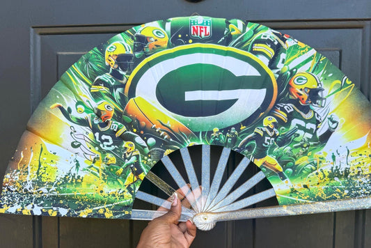 Green Bay Packers Handheld Folding Clack Fan