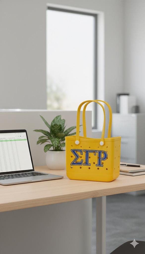 Sigma Gamma Rho Sorority Bogg Bag