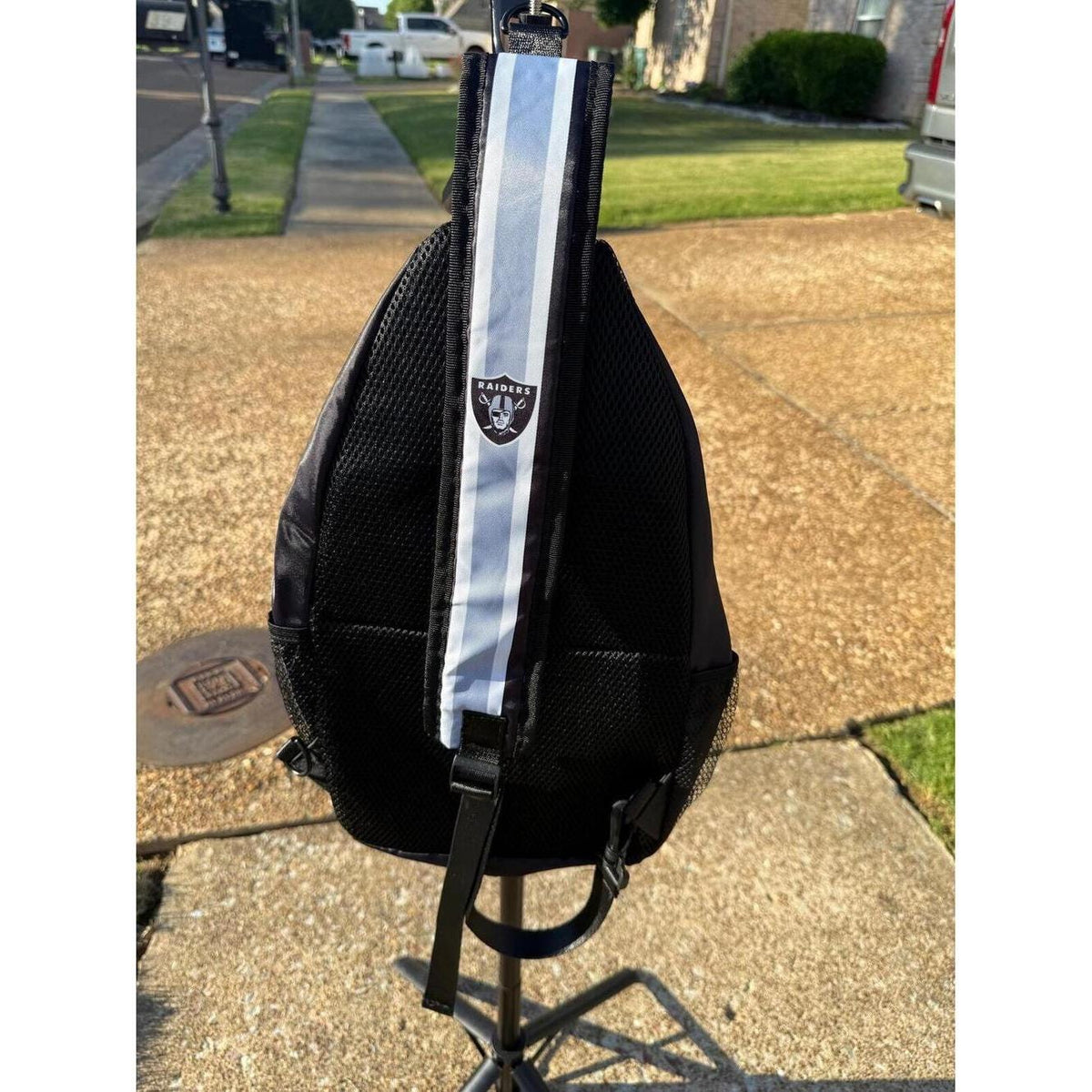 Las Vegas Raiders Sling Bag, Football Crossbody Bag, Game Day Backpack, Raiders Fan Gift