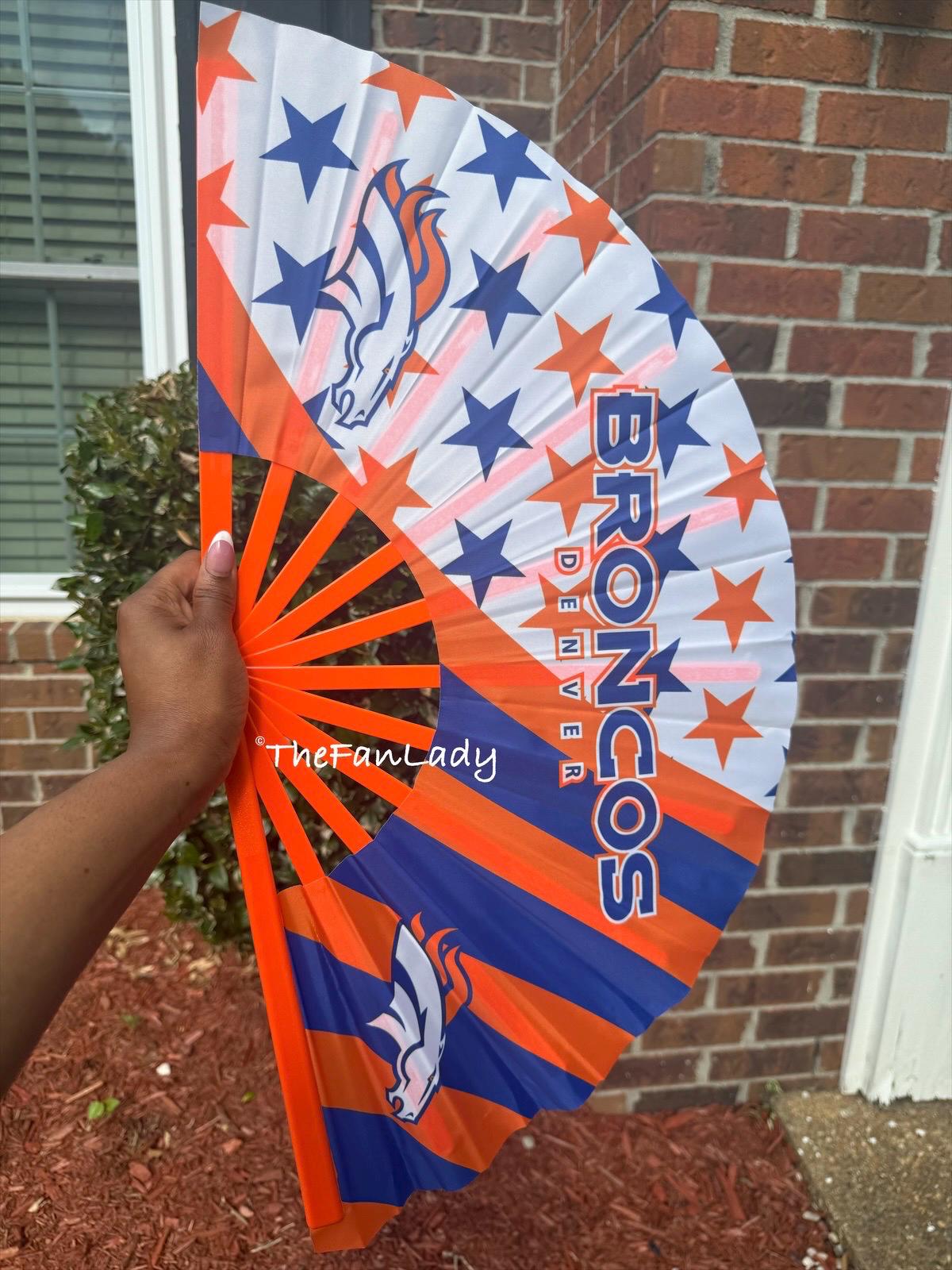 Denver Broncos Clack Fan: Game Day Accessory with Bold Star Design
