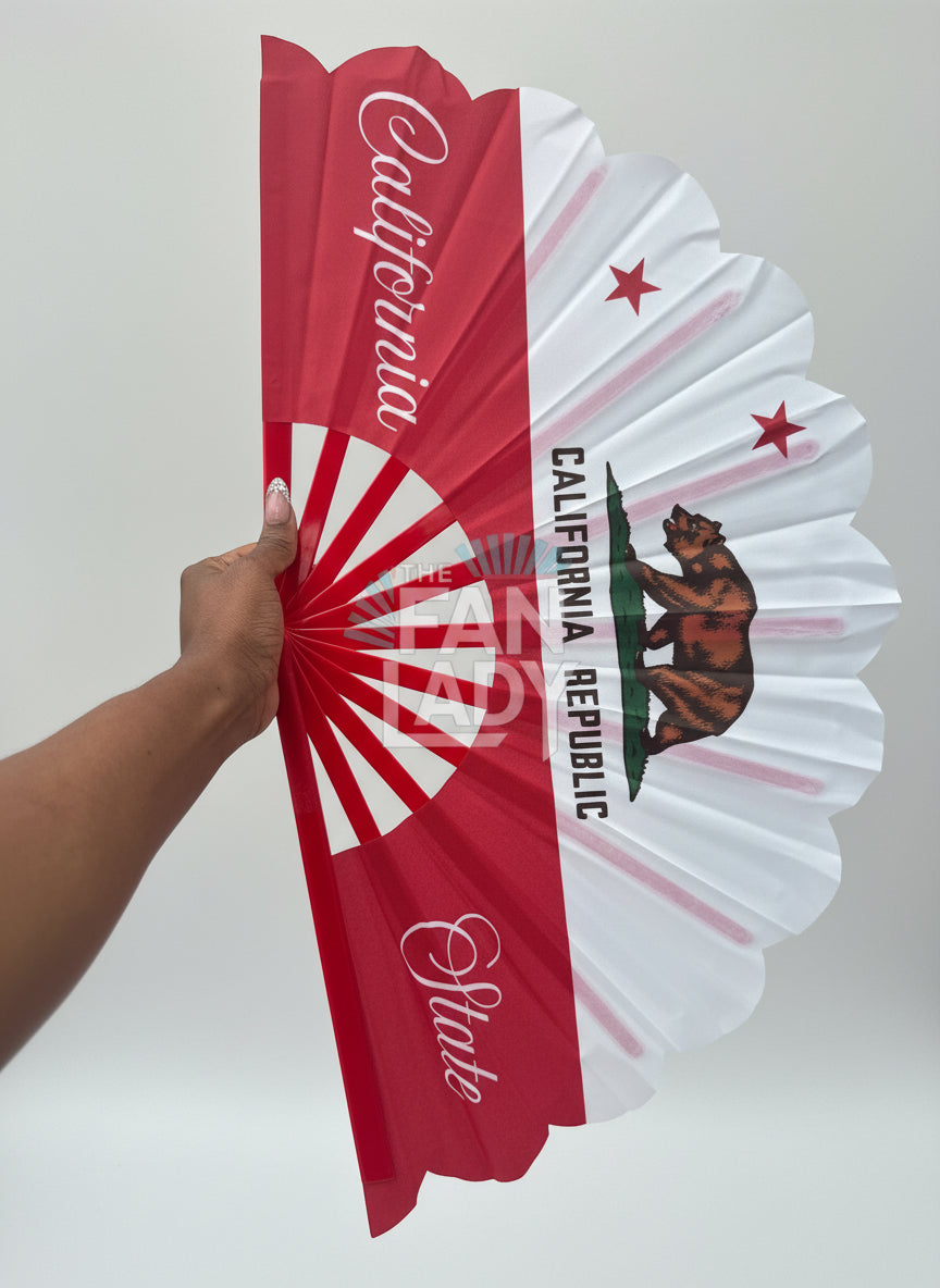 California Republic Clack Fan: State Flag Folding Fan