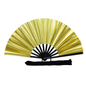 Gold Clack Fan: Oversized Folding Hand Fan - Double Sided