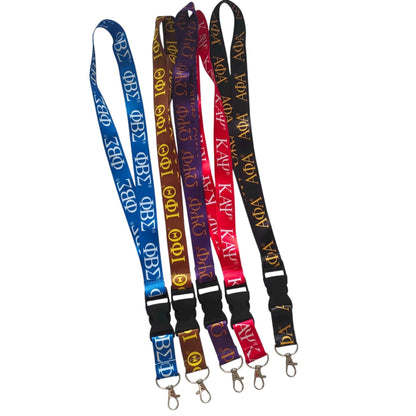 Phi Beta Sigma Fraternity Lanyard – Blue & White Greek Letter