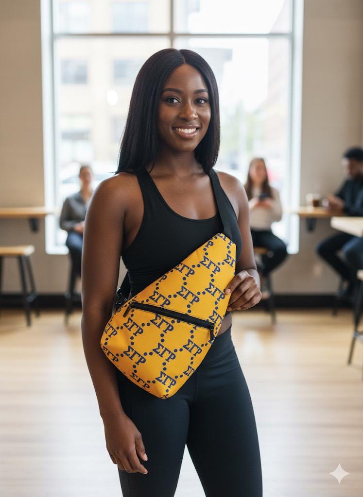Sigma Gamma Rho Sling Bag: Greek Sorority Crossbody