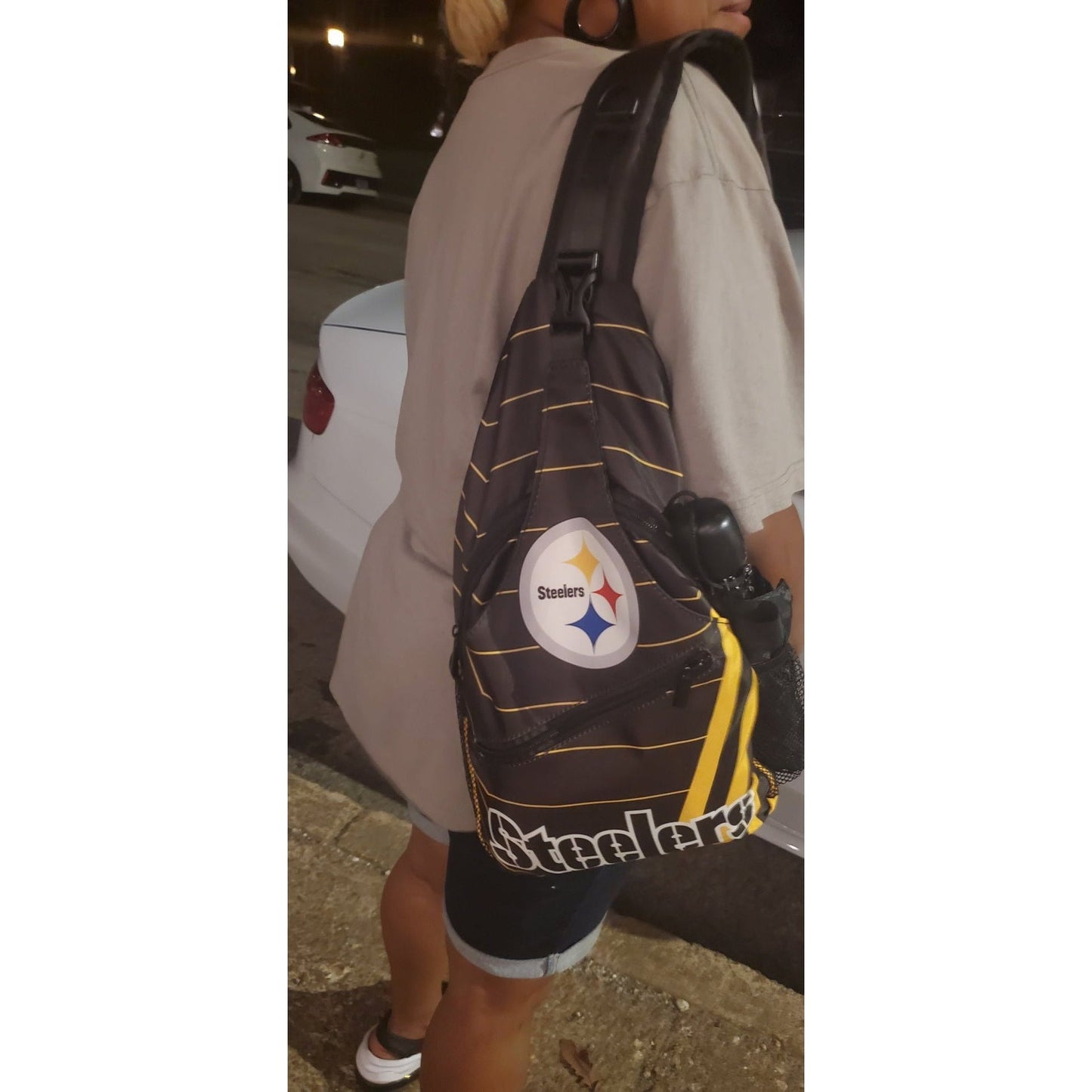 Pittsburgh Steelers Crossbody Sling Bag - Black NFL Shoulder Bag
