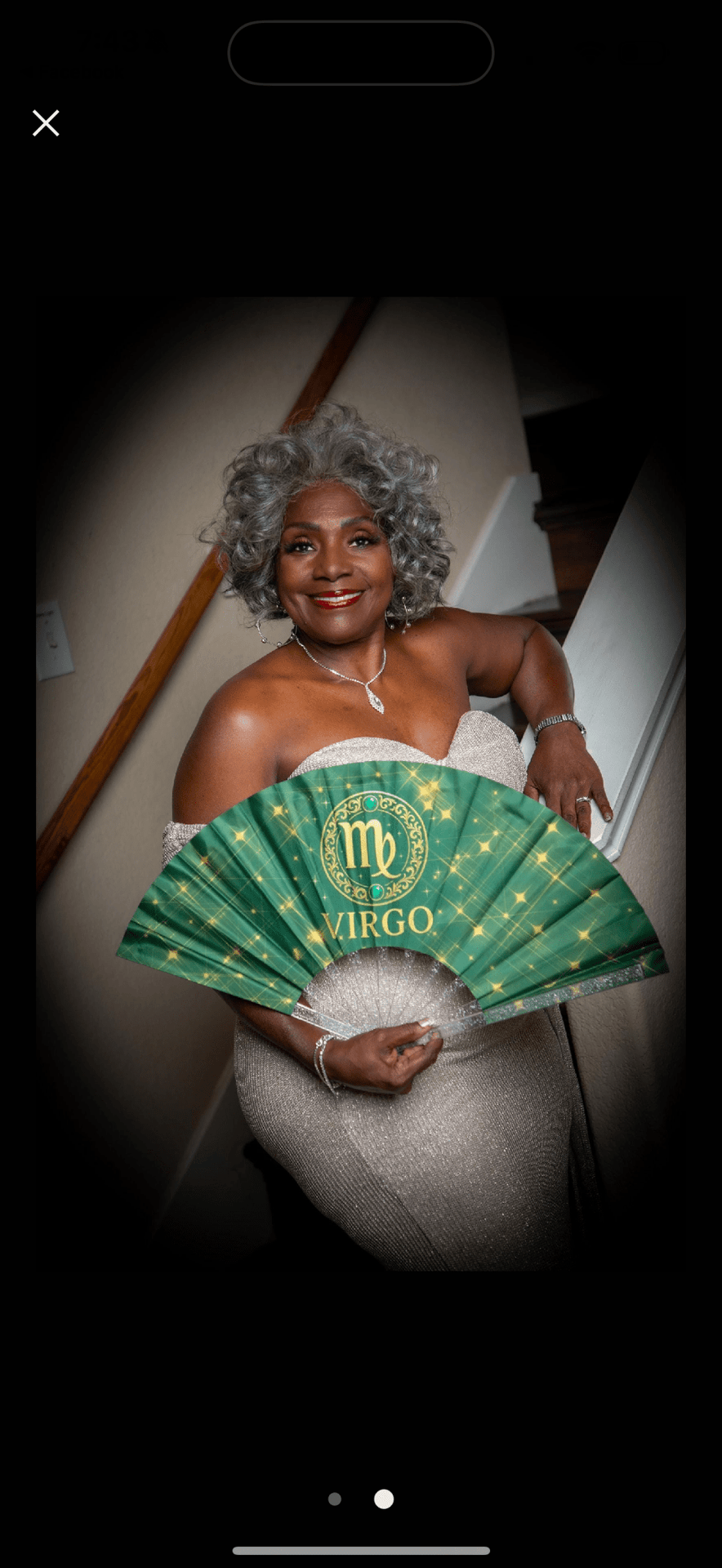 Virgo Zodiac Clack Fan: Celestial Astrology Folding Fan