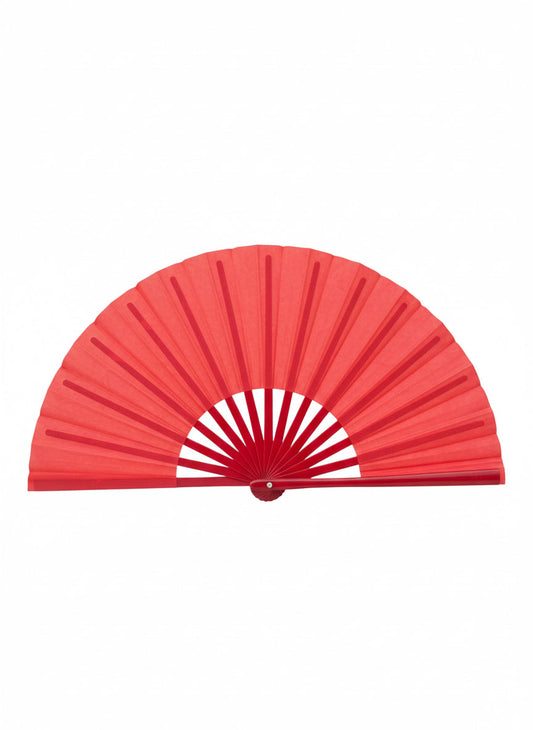 Red Clack Fan: Line Dancing Festival Folding Hand Fan