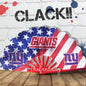 Giants Folding Hand Fan: New York Football Fan Gear with Velvet Bag