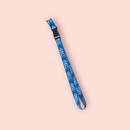 Phi Beta Sigma Fraternity Lanyard – Blue & White Greek Letter