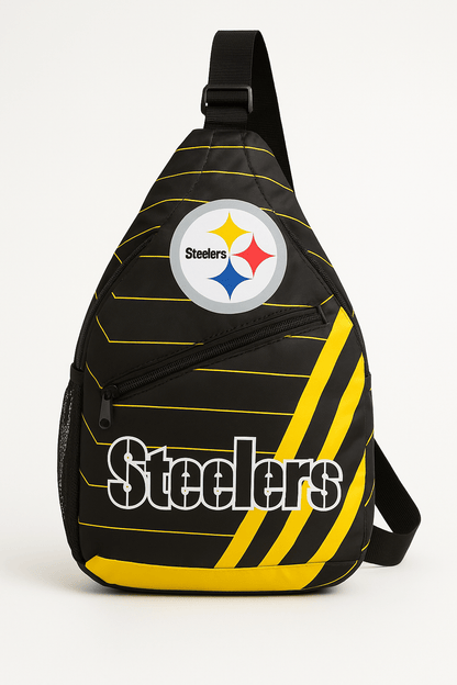 Pittsburgh Steelers Crossbody Sling Bag - Black NFL Shoulder Bag