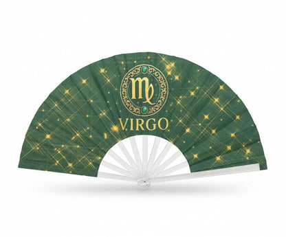 Virgo Zodiac Clack Fan: Celestial Astrology Folding Fan