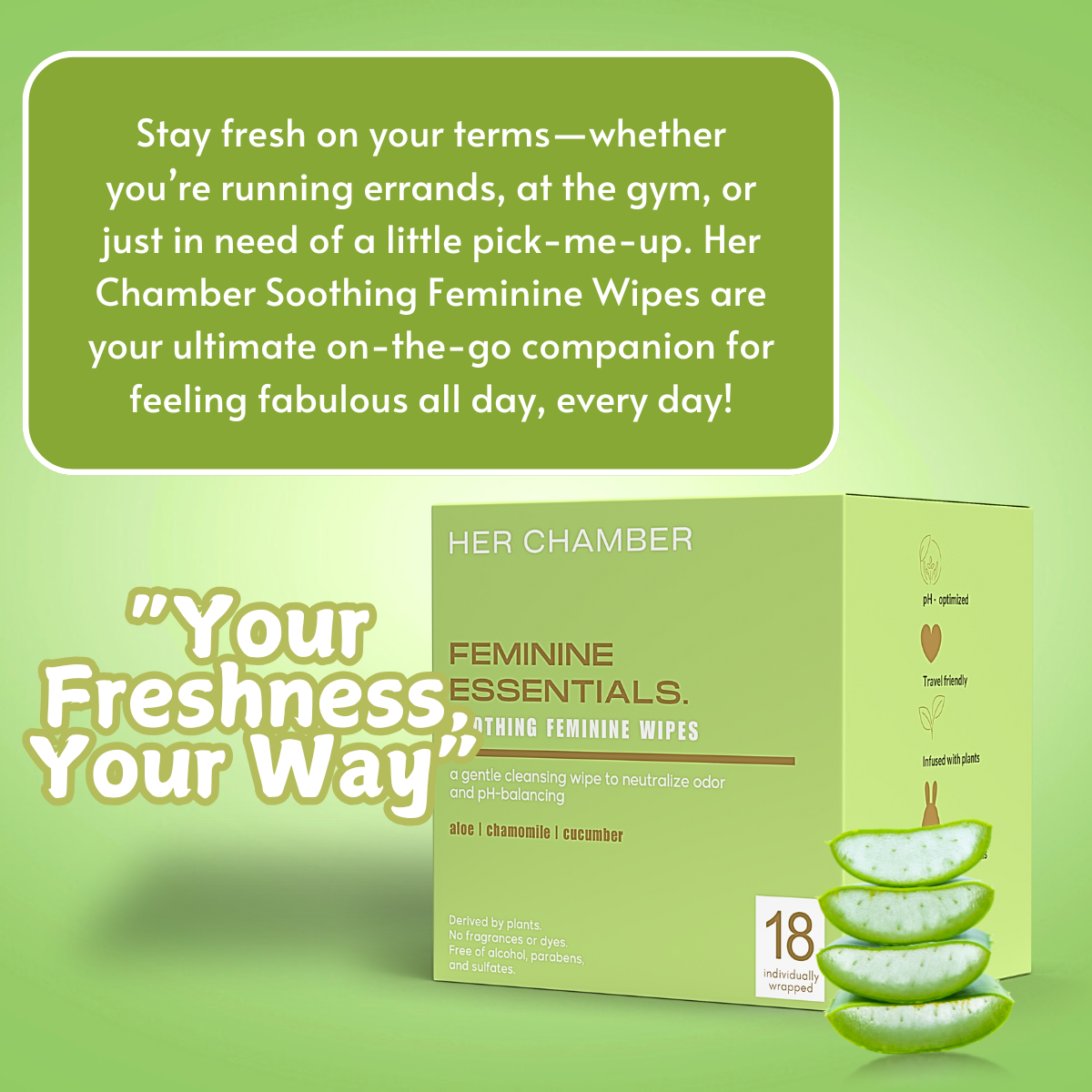 Her Chamber Feminine Hygiene Wipes - 5