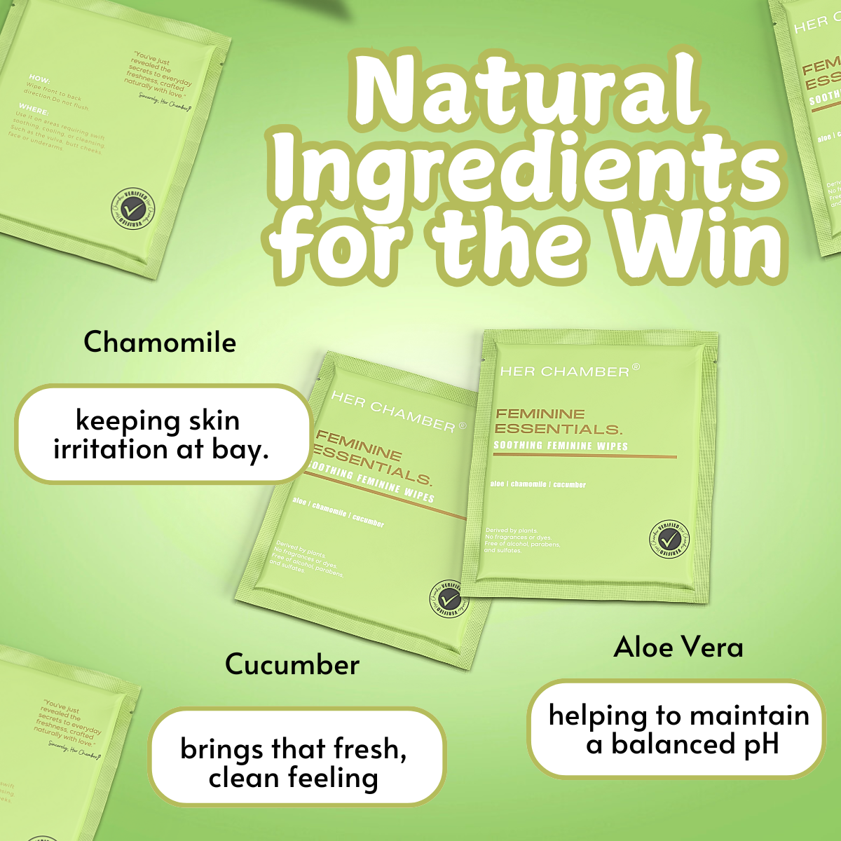 Her Chamber Feminine Hygiene Wipes - 3