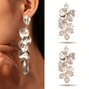 Metallic Petal Earrings  - 3