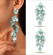 Metallic Petal Earrings  - 1