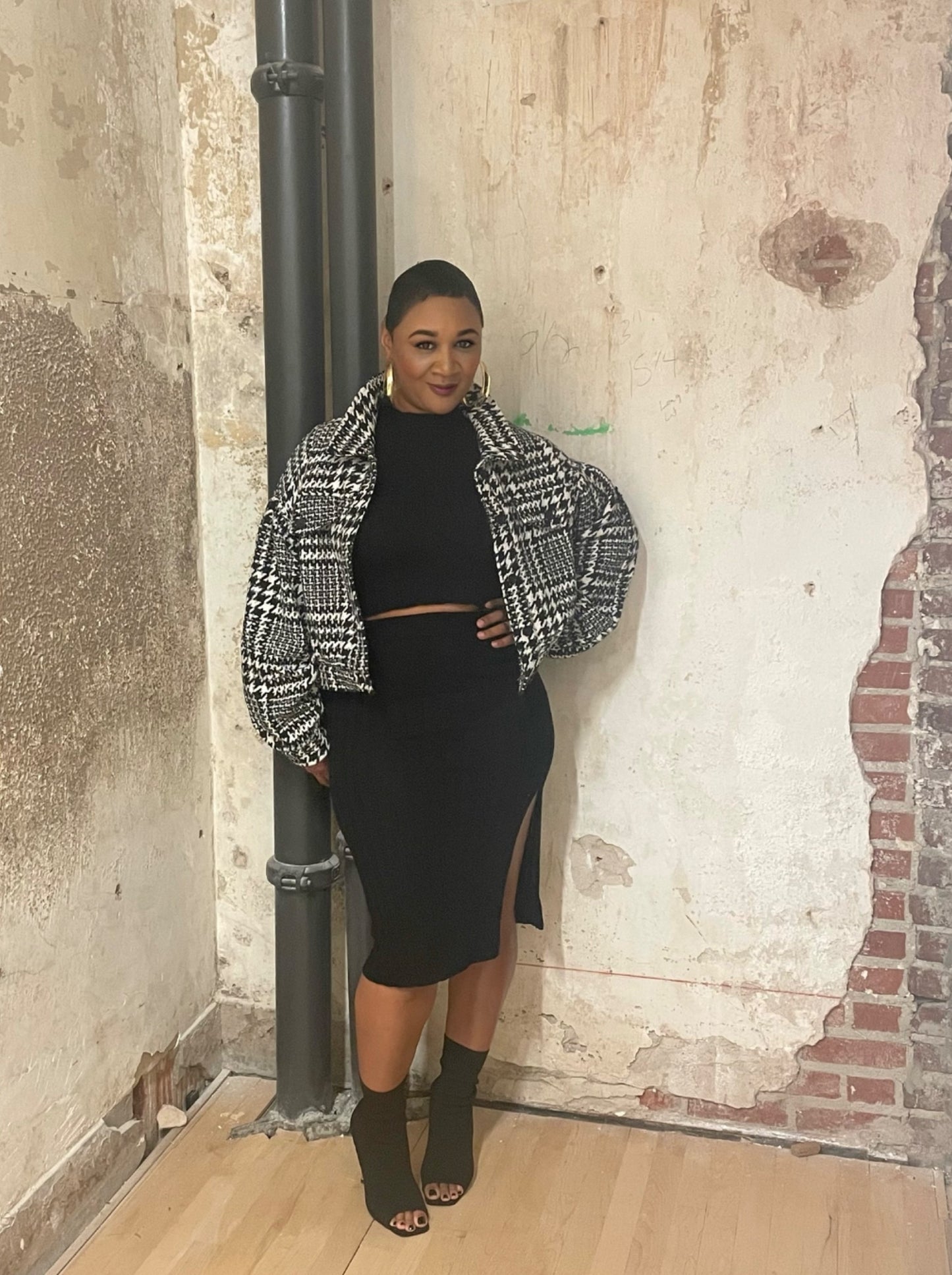 Stop Hounding Me houndstooth jacket - 2
