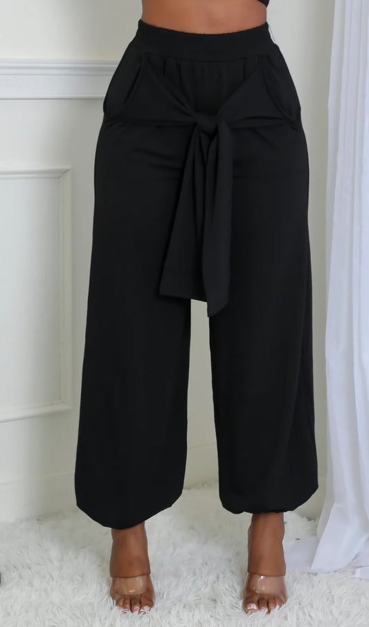 All Tied Up Jogger Pants ( black)  - 1