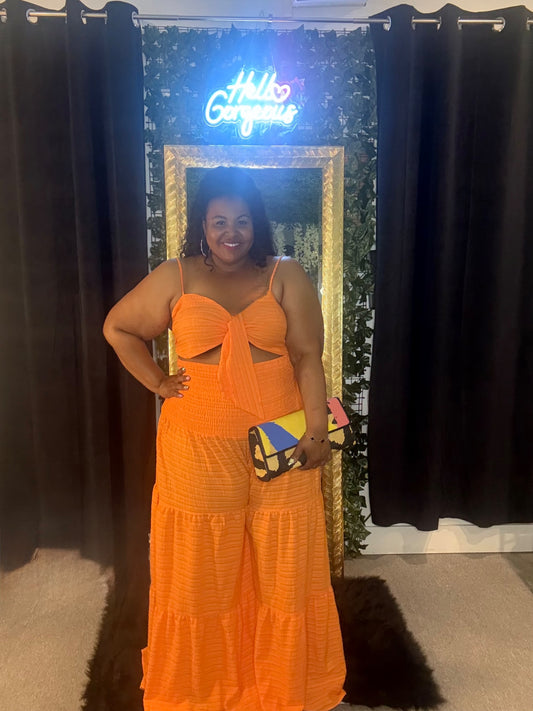 Orange Bella Jumpsuit