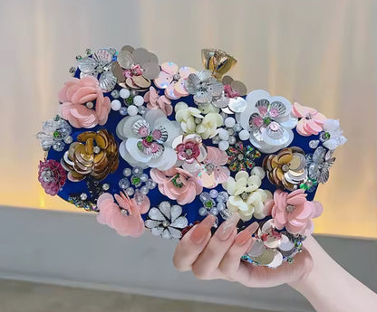 Flower Clutch Purse / Evening Bag / Women Purse