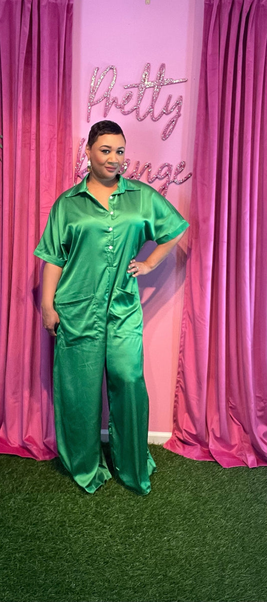 Green with envy jumpsuit