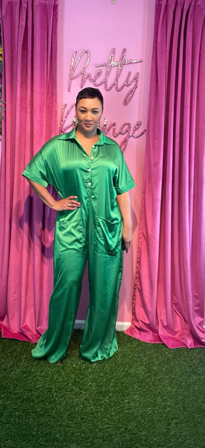 Green with envy jumpsuit